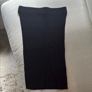 RACHEL Rachel Roy Black Ribbed Pencil Skirt